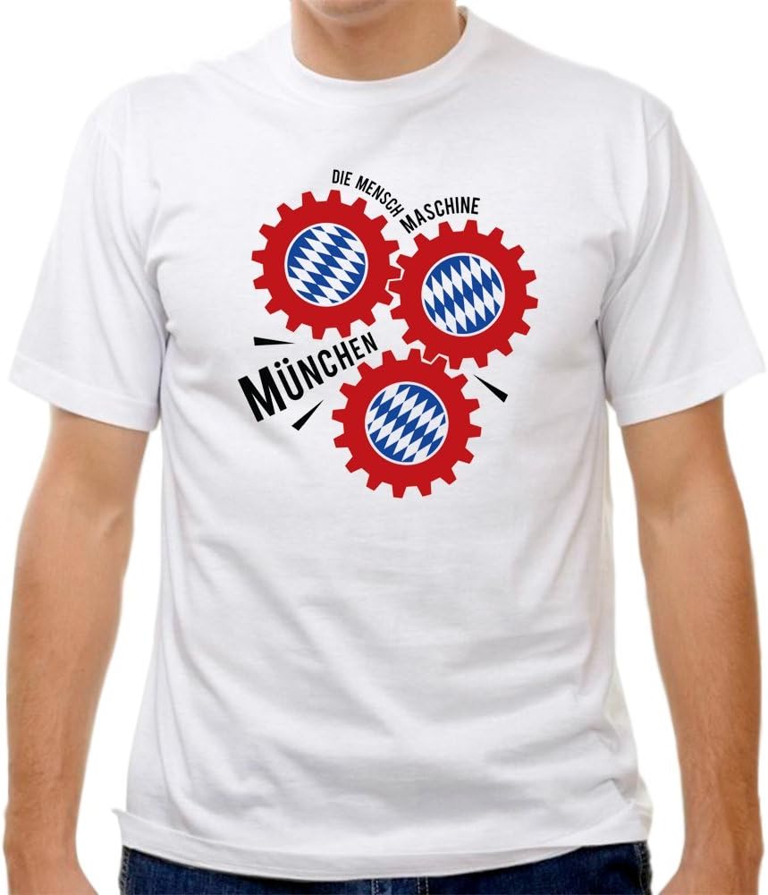 Bayern Munich Man Machine Soccer T-shirt, White, Medium