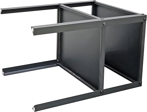 Miniatura 7 de FixtureDisplays Mesita de noche de metal negro de 2 niveles, 14 pulgadas de ancho x 11 pulgadas de profundidad x 17 pulgadas de alto, elevador