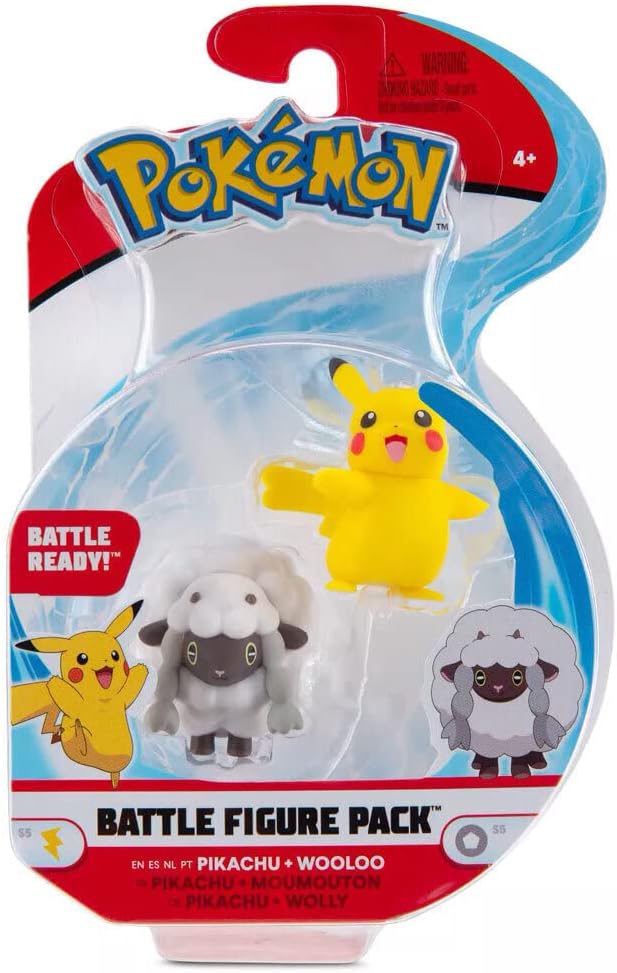 Pokemon Selection Battle Figures, Pokemon Action Figure, Collecting Figure, Pikachu & Wolly