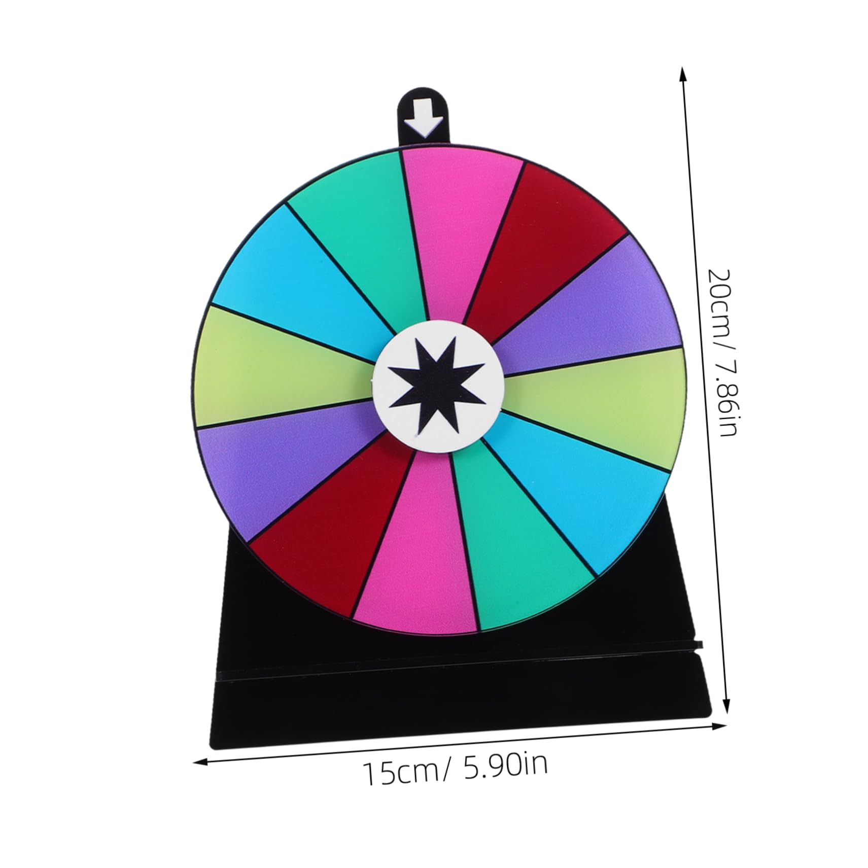 PRETYZOOM Rotating Game Wheel with Prize Slots Acrylic Construction for Party Entertainment