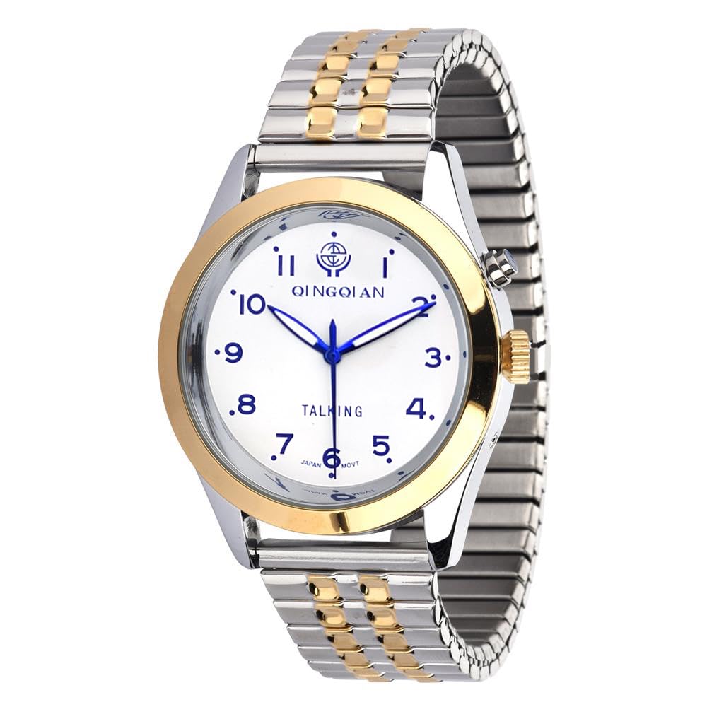 QINGQIAN English Talking Watch Suitable for The Elderly and Visually impaired for Men's Style