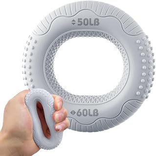 Grip Strength Circle,Grip Strength Trainer Ring Silikon 20-60 pund dubbel | Silikon Hand Stretcher Ringar Underarmstränare, handstyrka, muskeltränare, stressavlastning för ber