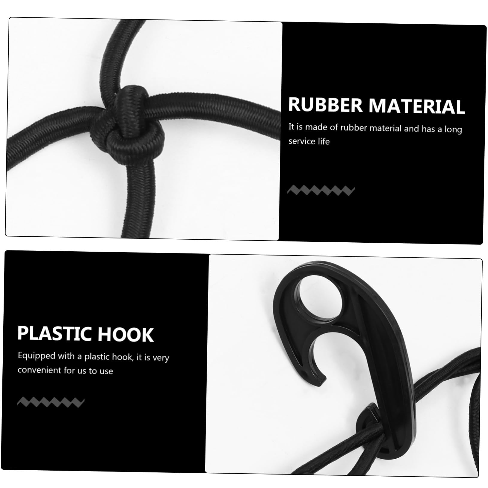 HEMOTON Filet Noir de Chargement pour Toit de Voiture en Caoutchouc Élasticité et Renforcement Solidité Porte-Bagages pour SUV et Pickup Truck