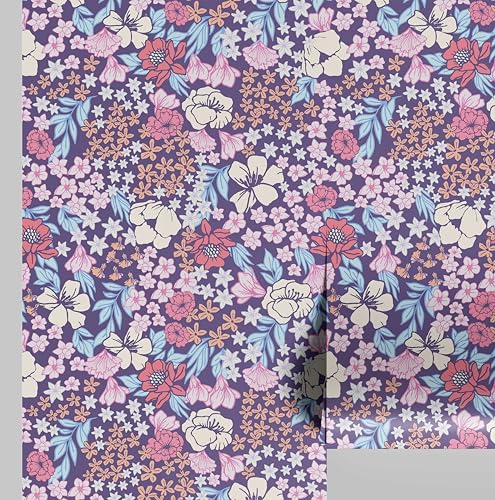 Papier peint autocollant violet pour relooker un placard ou une buanderie - 2