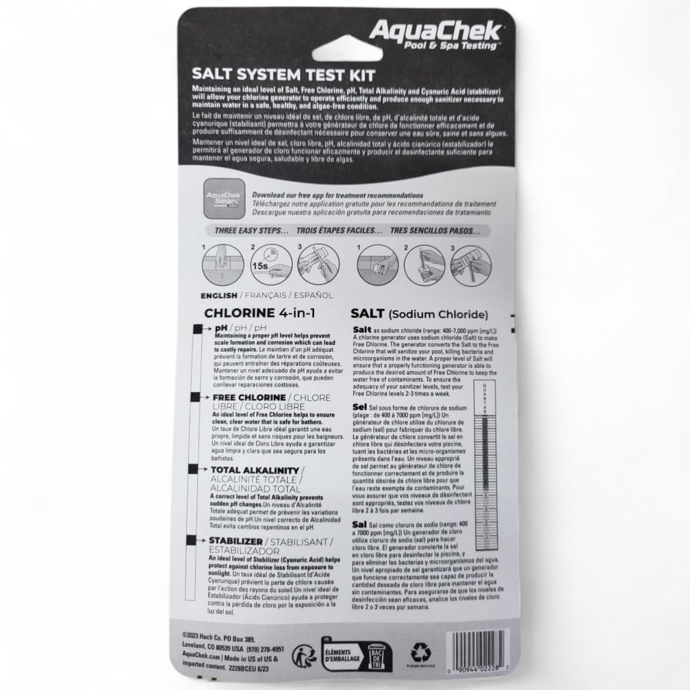 Kit complet AQUACHEK spécial électrolyse - 542228A