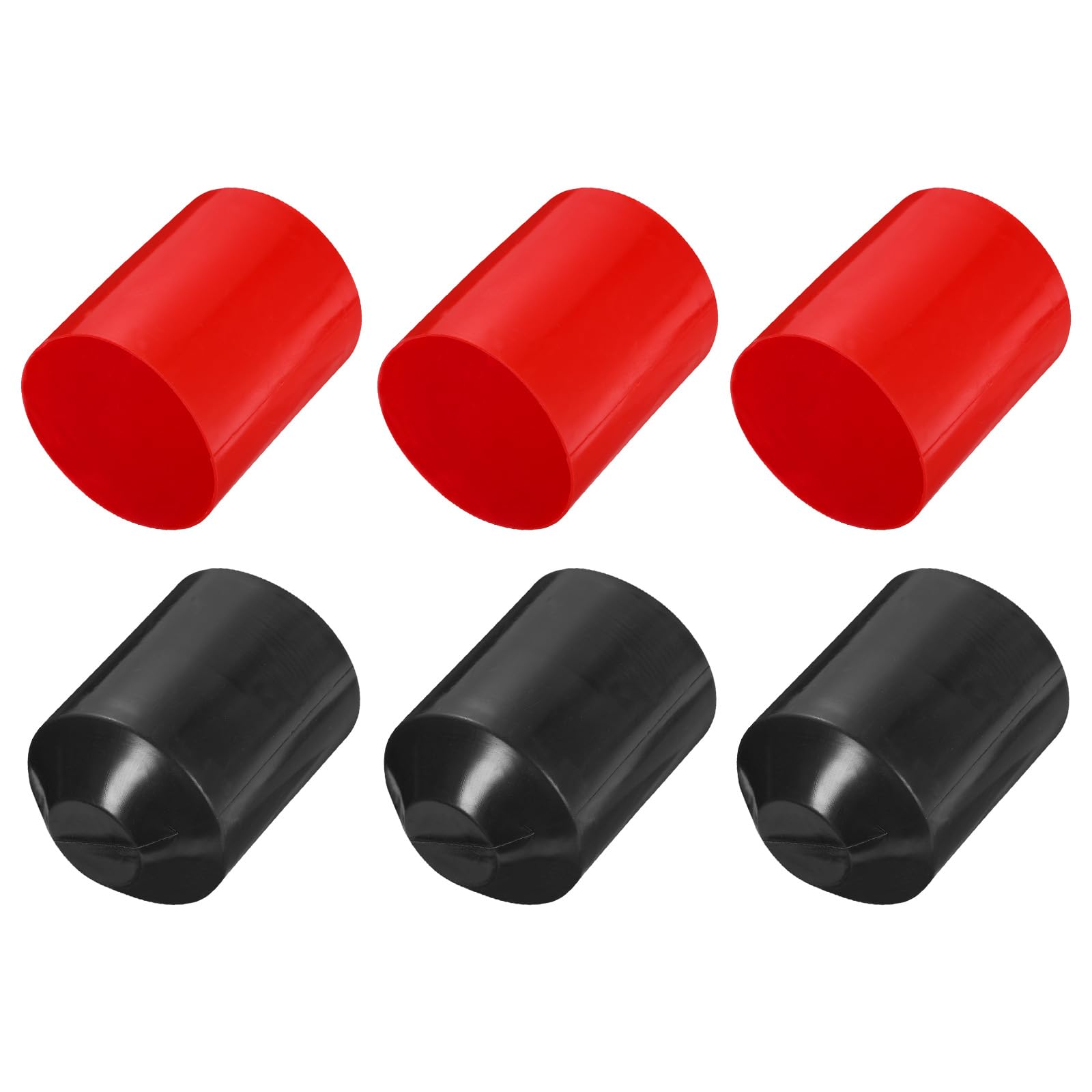 QUARKZMAN 6pz Cappucci Termorestringenti per Estremità 100mm ID x 140mm L Rapporto 3:1 Guaina Termorestringente Cappucci Sigillati Impermeabili Adesivi per Cavi Elettrici, Nero Rosso