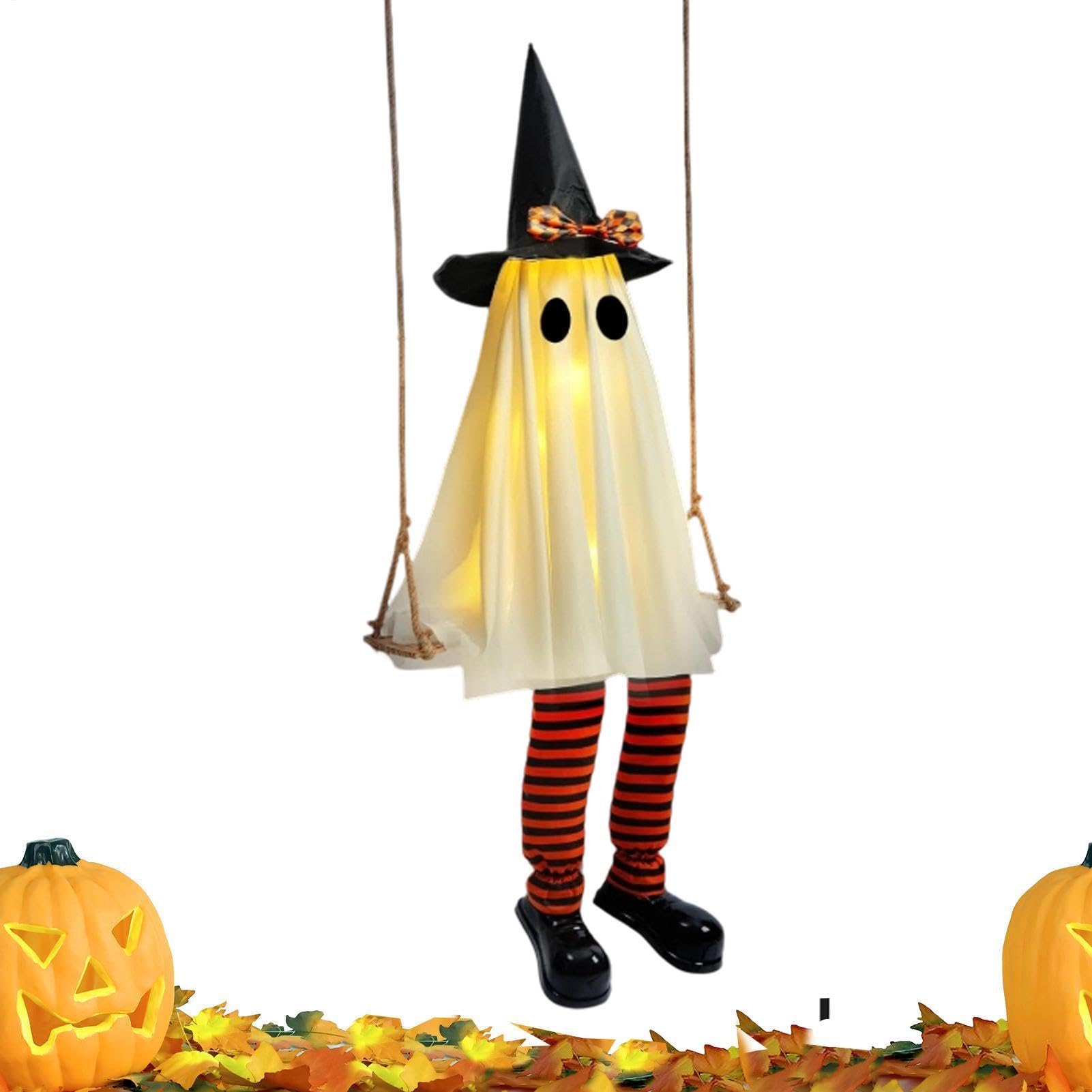 Halloween Geist Gruselige Requisite 1,8m mit Lichterkette