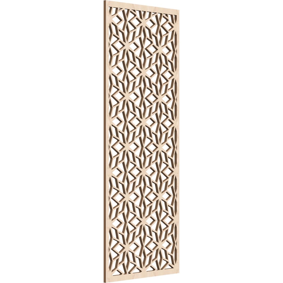 Lake Decorative Pierced Fretwork Wood Wall Panels, 17 3/8"W x 44 3/8"H x 3/8"T, Red Oak