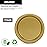 Hanna K. Signature Collection Gold Plastic Plates 7 Inch - 600 count Solid Round Party For Weddings, BBQs, Birthday Disposable Dessert (82970 (case))