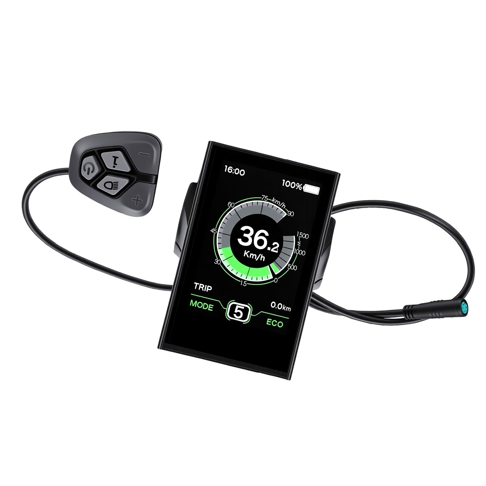 Cryfokt Pantalla LCD para Bicicleta Eléctrica, Monitor a Color IPS de 3,5