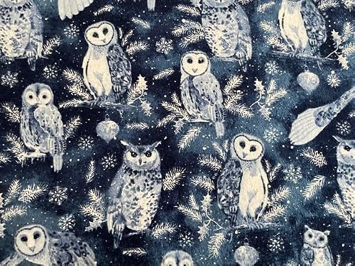 NuggleBuddy New! Microwavable Moist Heat & Aromatherapy Organic Rice Pack-Cold Pack. Darling Snowy Owls Flannel Fabric Infused with Sweet Lavender Aromatherapy! Great Gift Idea!