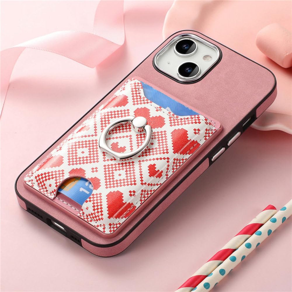Étui portefeuille en cuir magnétique pour iPhone 15 avec porte-anneau ENILSA - 8