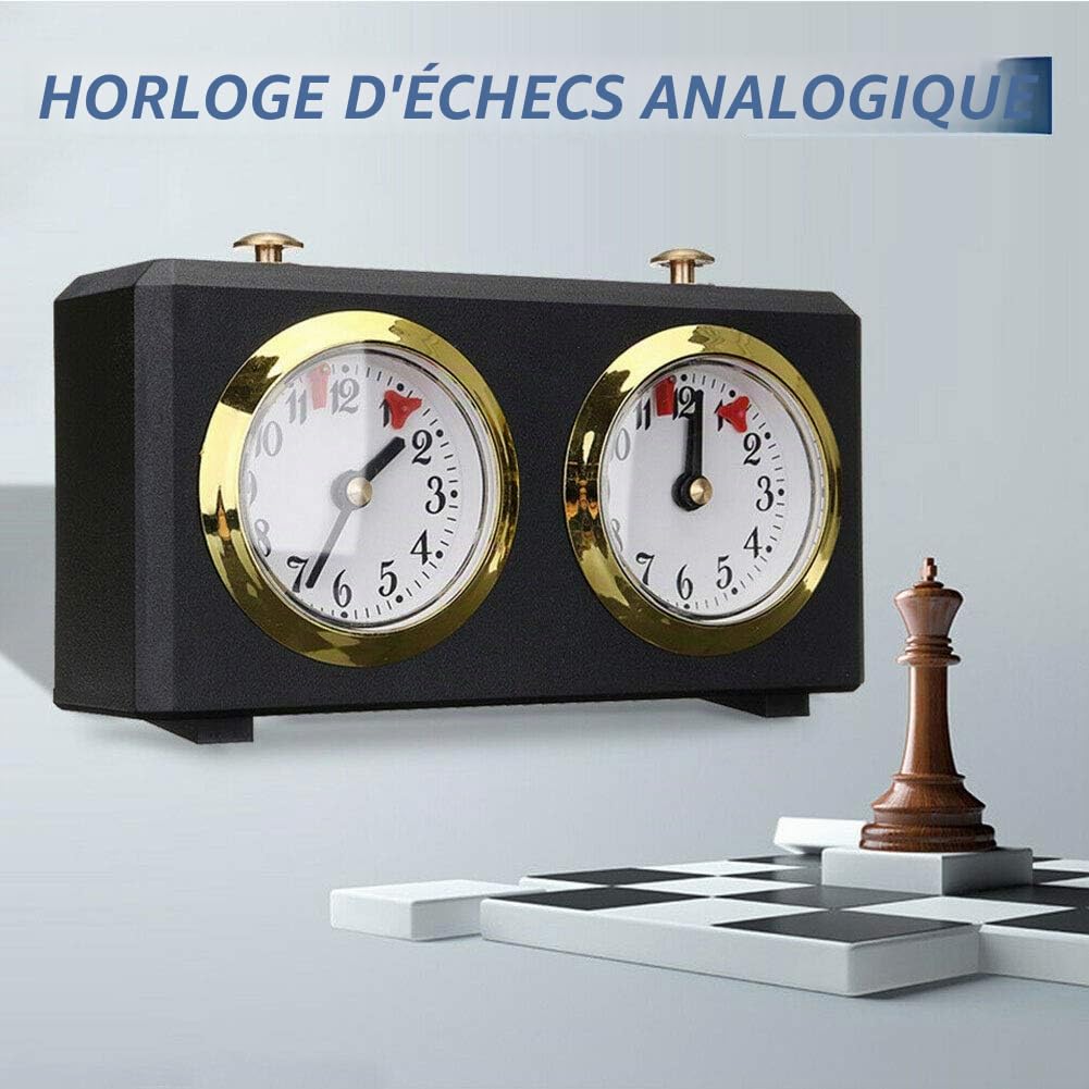 Chess Clock, Horloge d'échecs analogique mécanique de compétition professionnelle, Compte à rebours I-GO Count Up, pour les échecs chinois, Échecs internationaux et I-GO