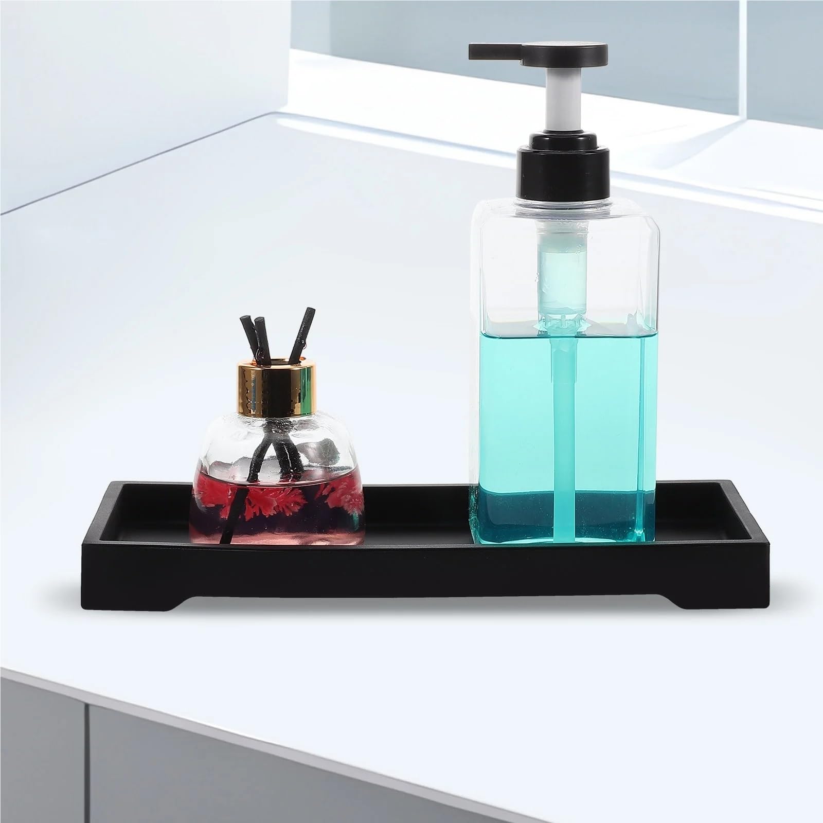 Bandeja de baño de 5 piezas, bandeja de almacenamiento de baño, suministros de ducha, organizador para cosméticos, perfumes