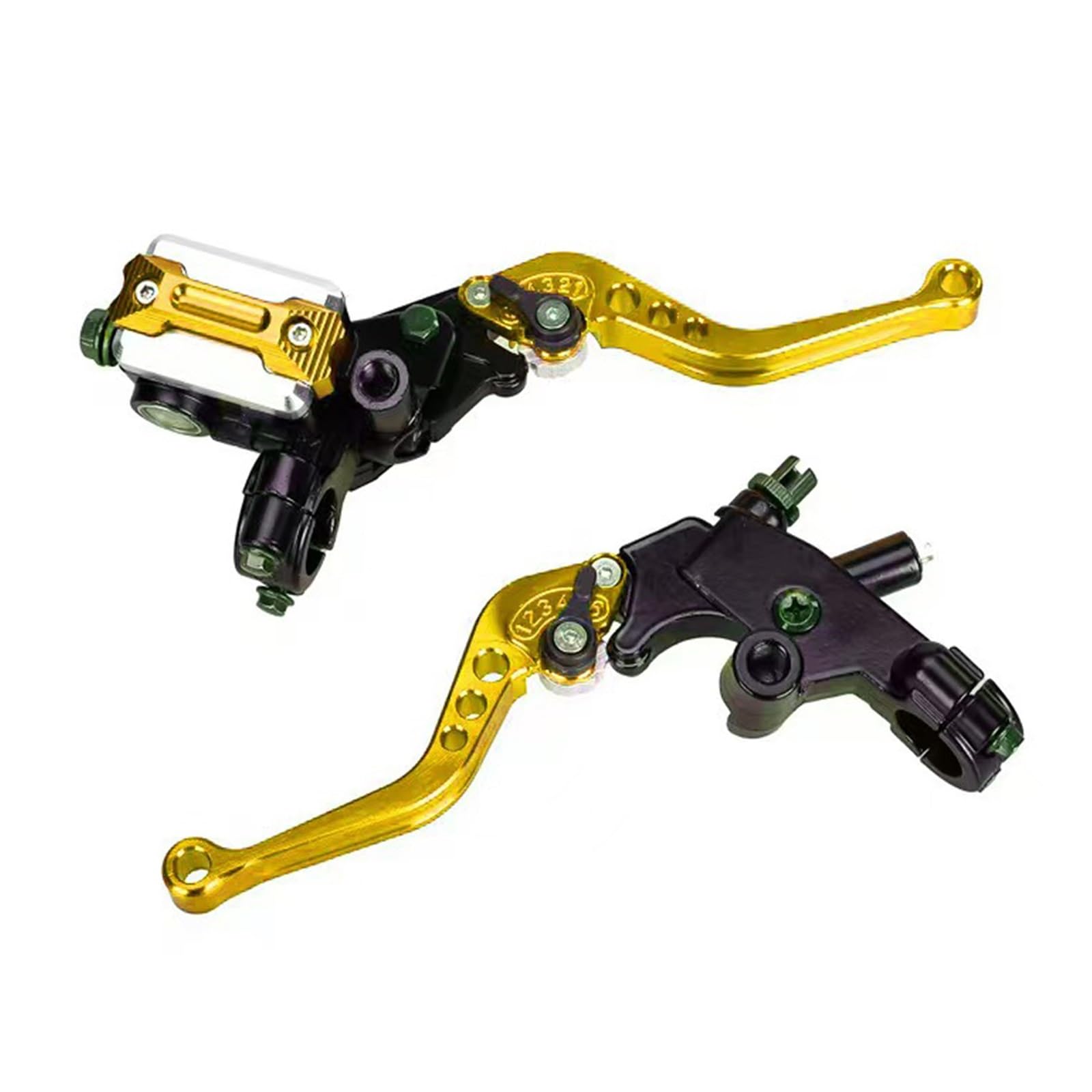 IUKMR Motorcycle Clutch Brake Lever 22mm Brake Clutch Pump Master Cylinder Handles Motorcycle Lever Handlebar Hydraulic for ATV Electric Moto(Yellow)