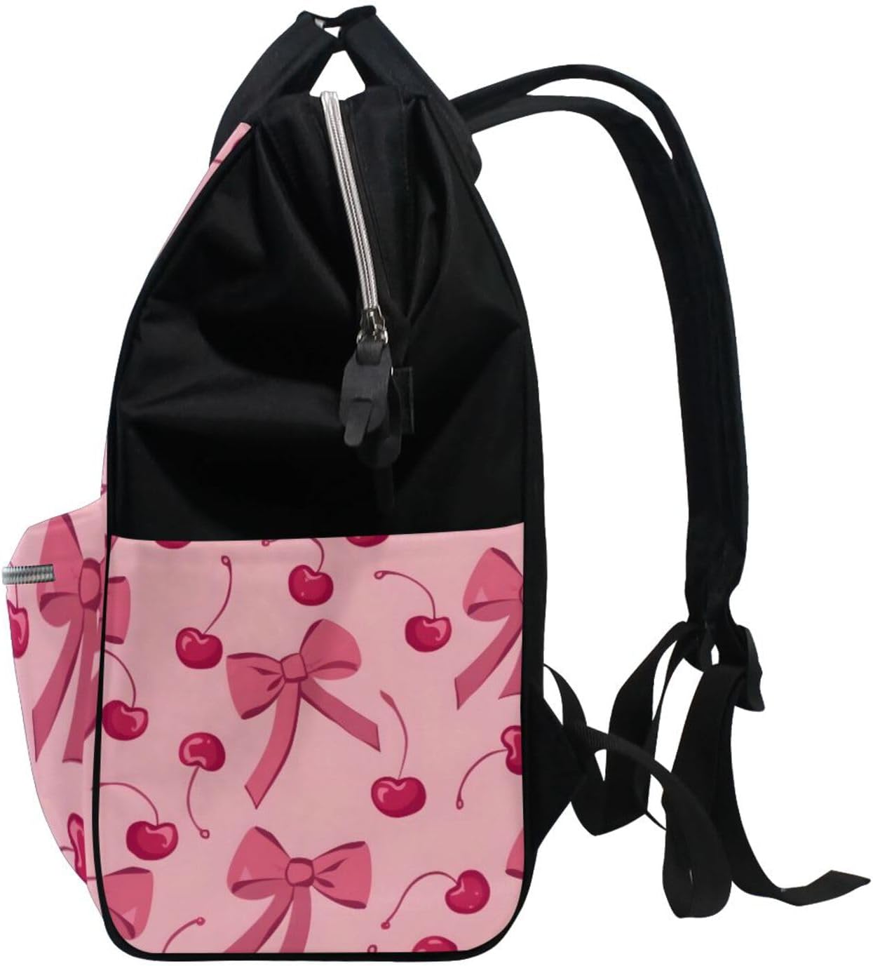 ALAZA Pink Cherry Bow Laptop Backpack Anti Theft Purse Backpack for Women Men,15.6 inch Doctor Bag College Backpacks Travel Casual Daypack