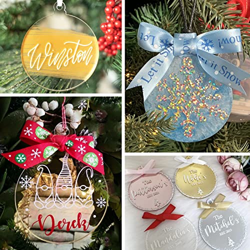 Christmas Resin Molds Silicone, 6 Pcs Christmas Ornaments Round Shape Pendant Molds For Epoxy Resin, Actvty Epoxy Casting Molds Diy Crafts Gift Jewelry Keychain Making #TOP5