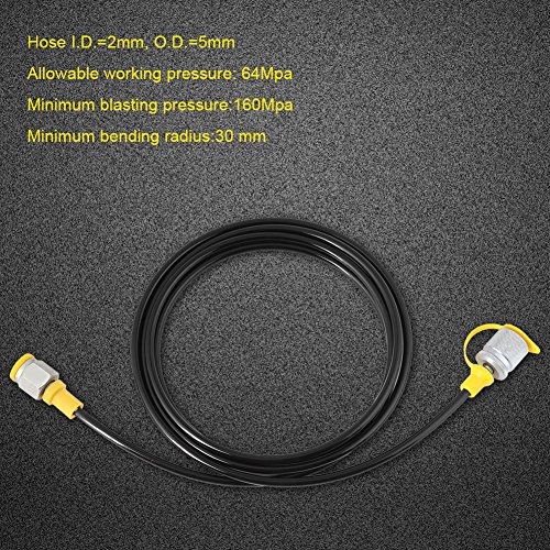 Image of Hydraulic Pressure Test Hose Npt Hydraulic Test Ports Black 1 Pcs Hydraulic Pressure Test Hose 2.0M 6Ft (M16*2 1 4Bsp) Testing Coupling Point