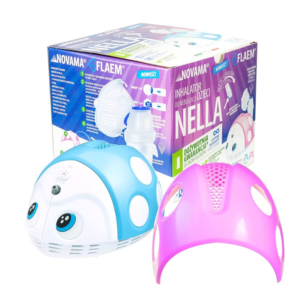 Nella by Flaem Inhalator do nebulizacji dzieci w dwóch kolorach GWARANCJA DOŻYWOTNIA!!- : Standard