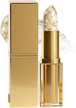 Kivora Signature Lipstick, 2026 Kivora Lipstick, PH Adjusting Lipsticks, Long Lasting Colour Changing Lipsticks, Clear to Pink with Gold Foil, Moisturizing Clear Lip Stick for Mature Women 1PC