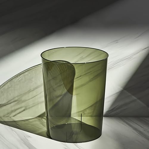 Anyoifax - Basurero pequeño de plástico, contenedor de basura de 1.5 galones, redondo, contenedor de basura para baño, dormitorio, cocina,