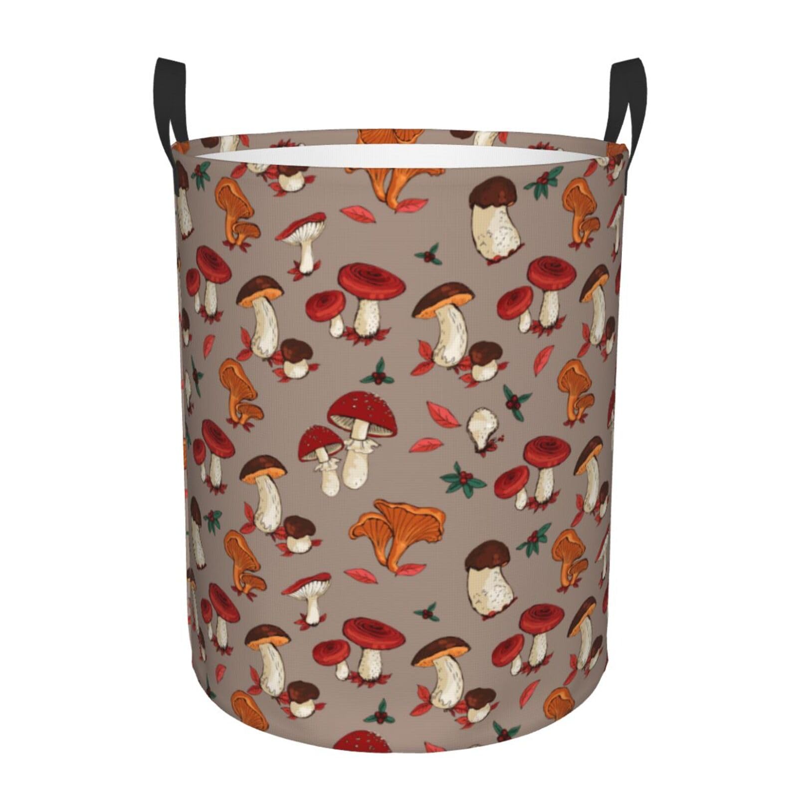 Laundry Basket Colorful Mushroom Laundry Hamper Waterproof Idea Hampers Large Collapsible Baskets with Handle Suitable for Bedroom Bathroom Utility Room Kitchen