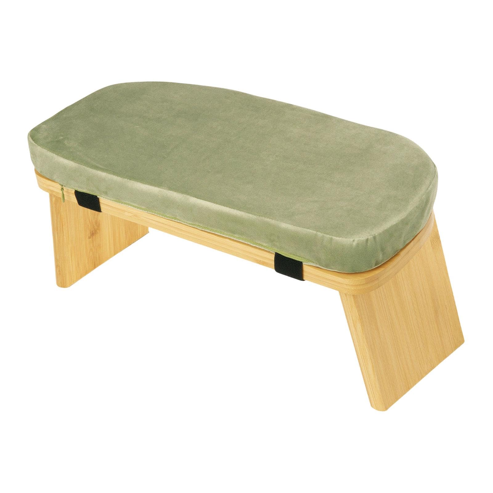 Meditation Bench Comfortable with Soft Cushion Folding Wooden Kneeling Stool Green |Sporting Goods | Fitness, Running & Yoga | Yoga & Pilates | Yoga Props-image-23