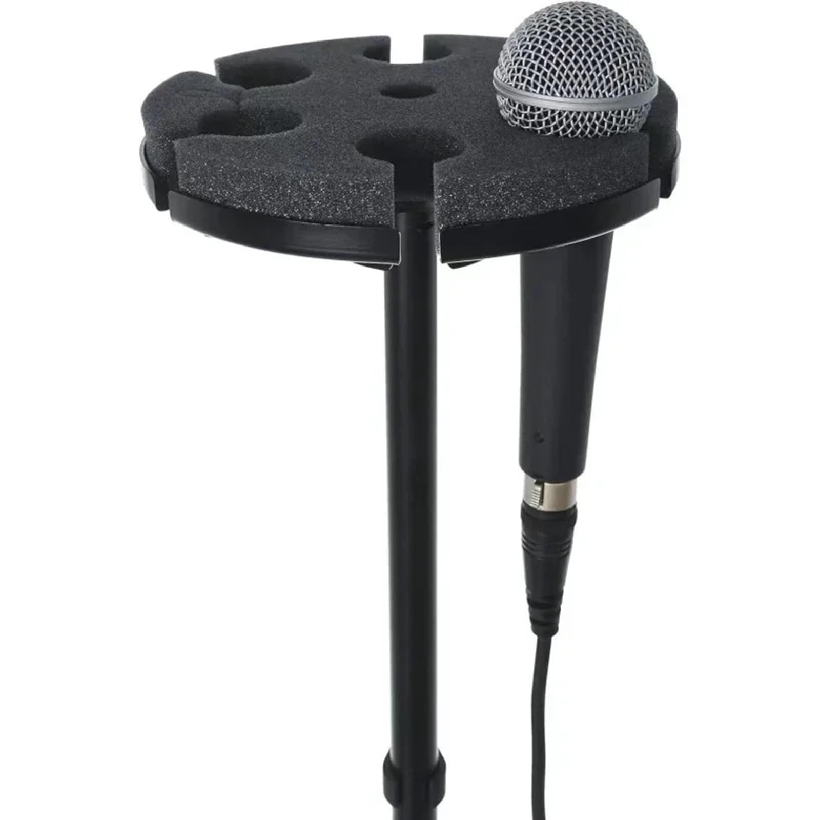 Supporto per microfono portatile a 6 fori, design per assorbimento degli urti, per trasmissioni anti-vibrazione, supporto per microfono, leggero, salvaspazio, per streaming live