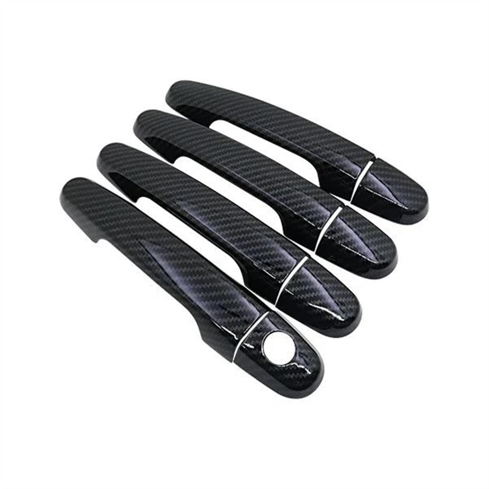Csspdm D Carbon Fiber Chrome Car Oor Handle Cover Trim Sticker Styling Accessories Ecal For Peugeot 108 2015~2021(D)