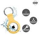 SQUIF Pack of 4 Case for Apple Airtags Silicone Case Protective Cover for Airtag Case Locator Tracker Anti-Lost Device Keychain Protection Sleeve (Black_Sky Blue_Purple_LightGrey) gallery image