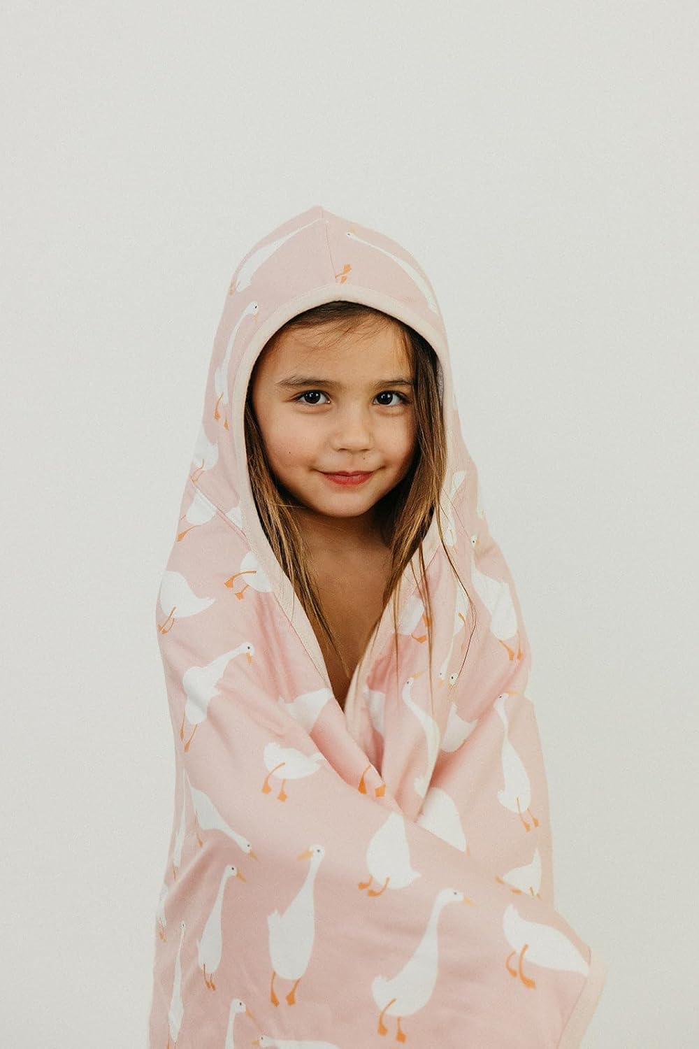Copper Pearl Hooded Bath Towels Premium Knit/Terry Cloth Toddler Towels with Hood, Pockets, and Cool Designs - Great to Gift and Make Bath Time Fun - Big Kids Hooded Towel, Goosie