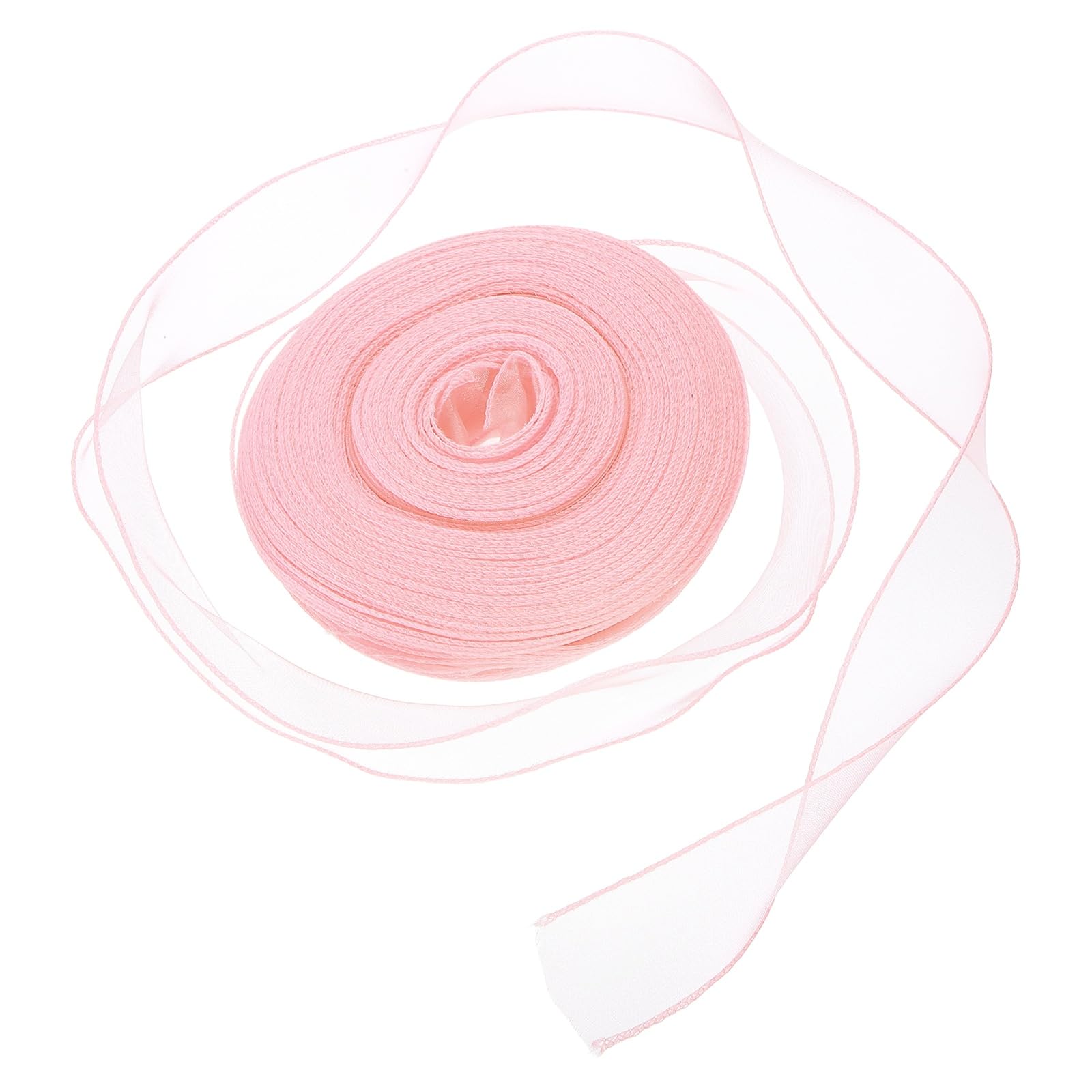 Ruban en organza irisé rose moyen de 3,8 cm x 45,7 m pour décoration et gâteau de mariage