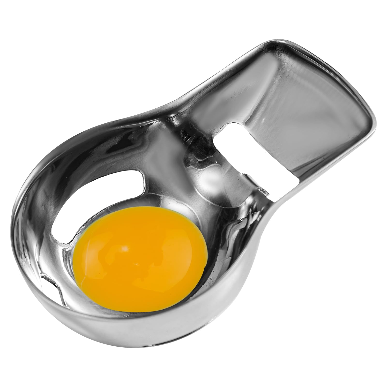 Egg Yolk Separator, Stainless Steel Egg White Splitter Separator Filter Remover Tool Home Kitchen Gadget Accessories for Cooking Baking Easy Separation (Silver)