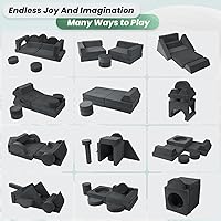 Vista 5 de HOMFINE Sofá modular de juego para niños, sofá modular para niños, sofá modular para niños, sofá modular versátil para sala de juegos, dormitorio