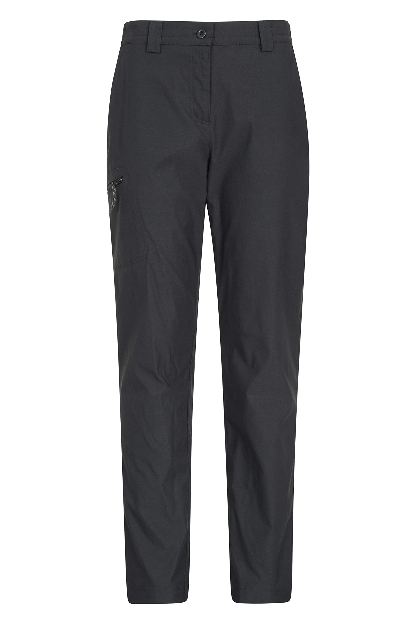 Mountain Warehouse Women's Black Hiker Stretch Trouser Uv Protected Summer Pants In | Size: 16