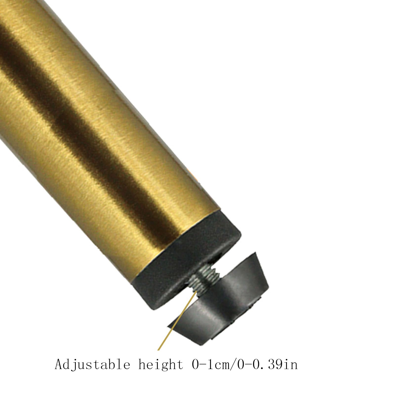 4 patas ajustables de acero inoxidable para muebles, patas de soporte de metal para sofá, mesa de café, armario, mesita de noche, muebles de baño, 30 cm, color negro cepillado