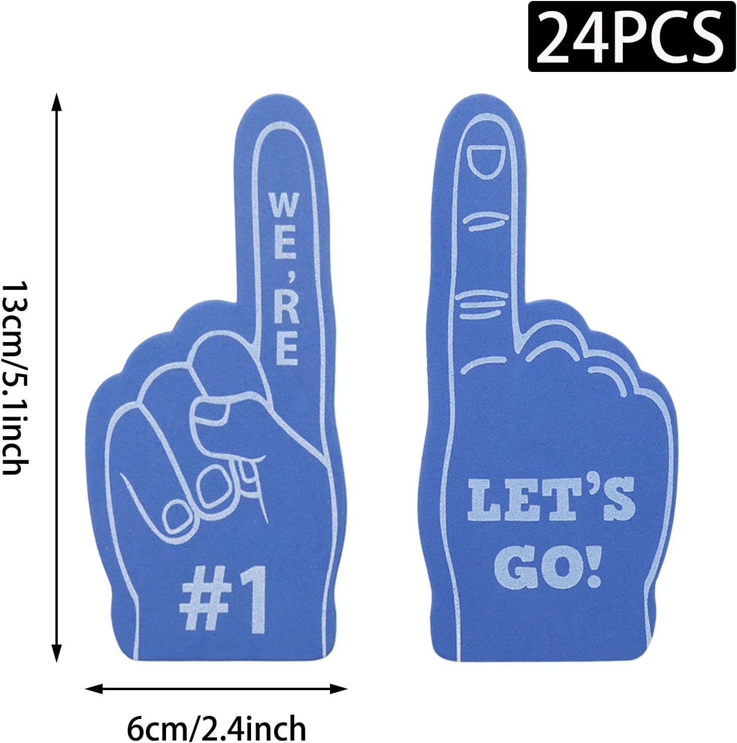 Foam Fingers Fan,Blue Sports Party Favors image 2