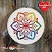 Rainbow Flower Premium Cross Stitch Kit - Everything Included - 6 Inch Hoop, Needle, DMC Thread, Fabric, and Easy-to-Follow Instructions