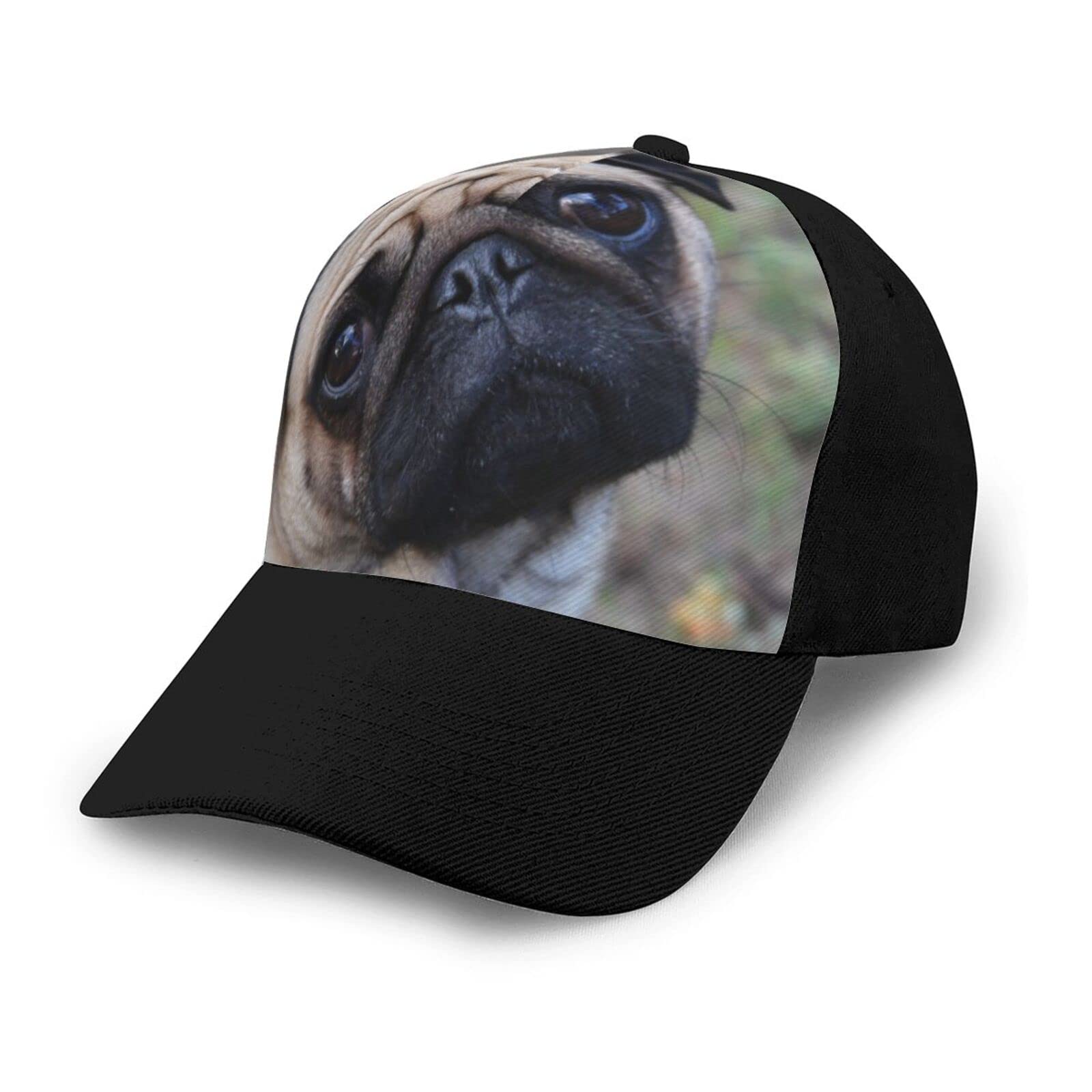 Aseelo Unisex Pug Dog2 Pug Dog Printed Adult Baseball Cap, Clean And Versatile, For Men And Women