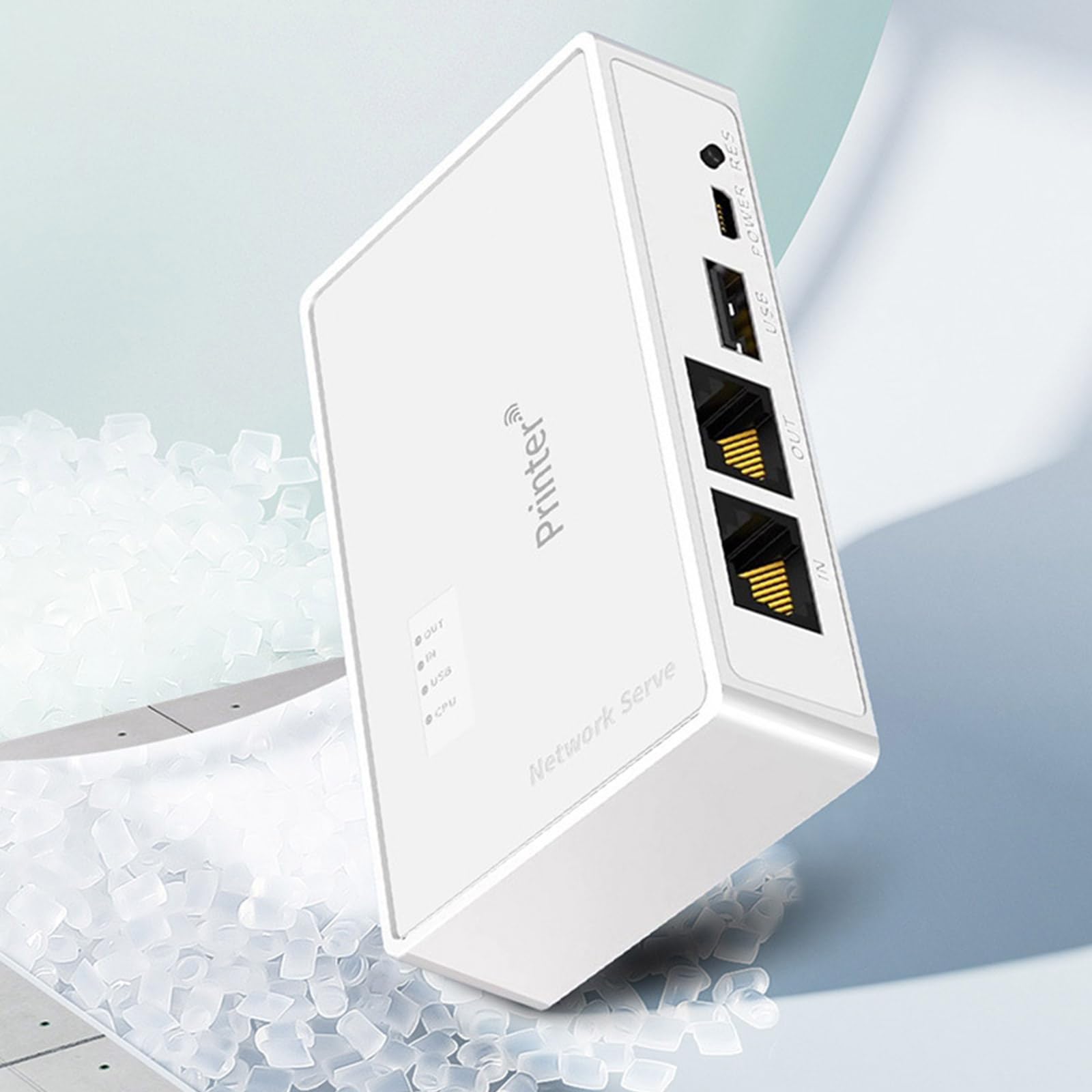Serveur d'imprimante sans fil 10/100 Mbps USB vers RJ45/WiFi Adaptateur convertit USB en réseaux de partage de périphérique serveur réseau