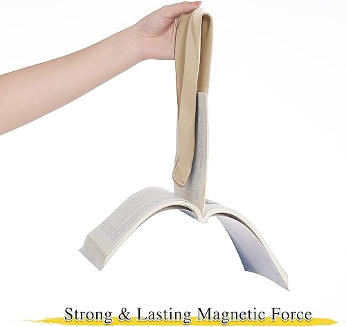 Miniatura 4 de NICETOWN Alzapaños magnéticos fuertes para cortina, estilo moderno y simple, soportes para cortinas de interiorexterior (beige, 11.8 x 4 pulgadas,