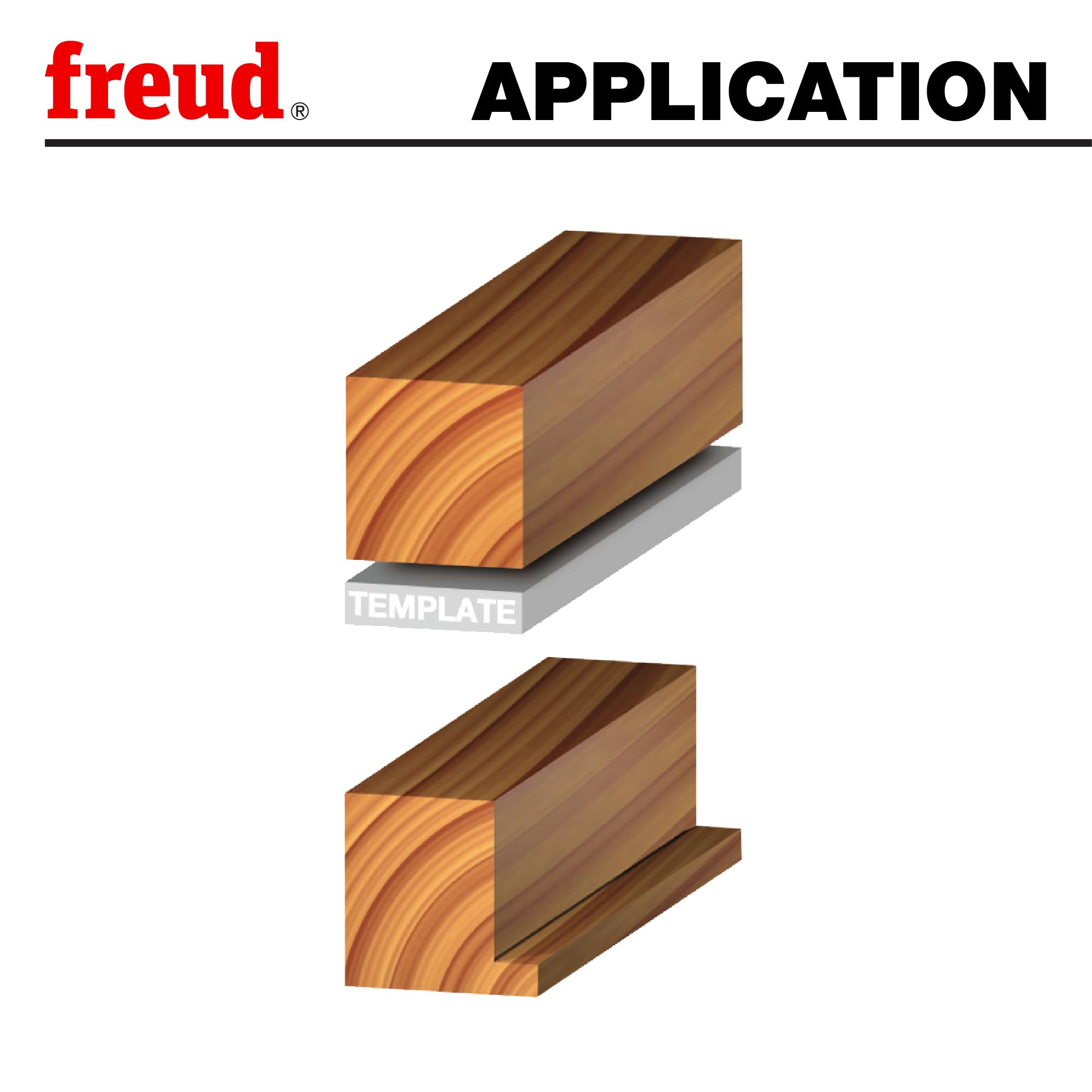 Freud 32-504: frezowanie zlicowane: 1/8",1/4",5/16",3/8",7/16",1/2", frez z łożyskowanym trzpieniem