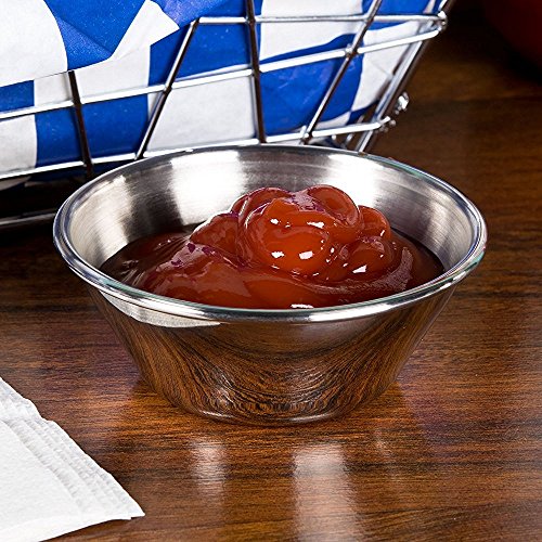 (72 Pack) Small Sauce Cups 1.5 oz, Commercial Grade Stainless Steel Dipping Sauce Cups, Individual Condiment Cups/Portion Cups/Ramekins by Tezzorio
