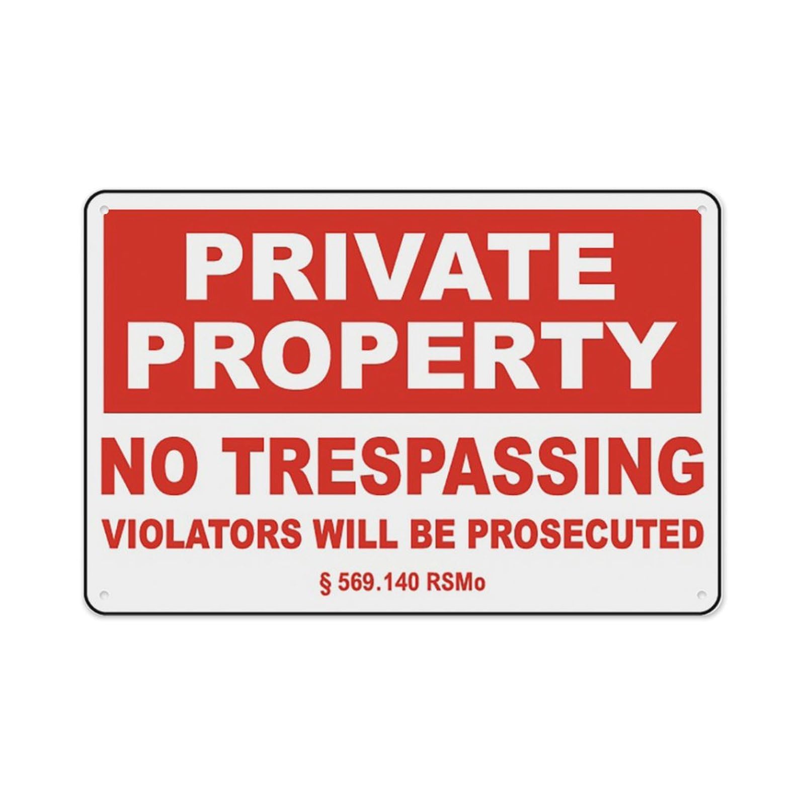 peiyeety Missouri No Trespassing Violators Will Be Prosecuted Sign Aluminum Tin Warning Signs For Home Outdoor Garden 12X16 Inches