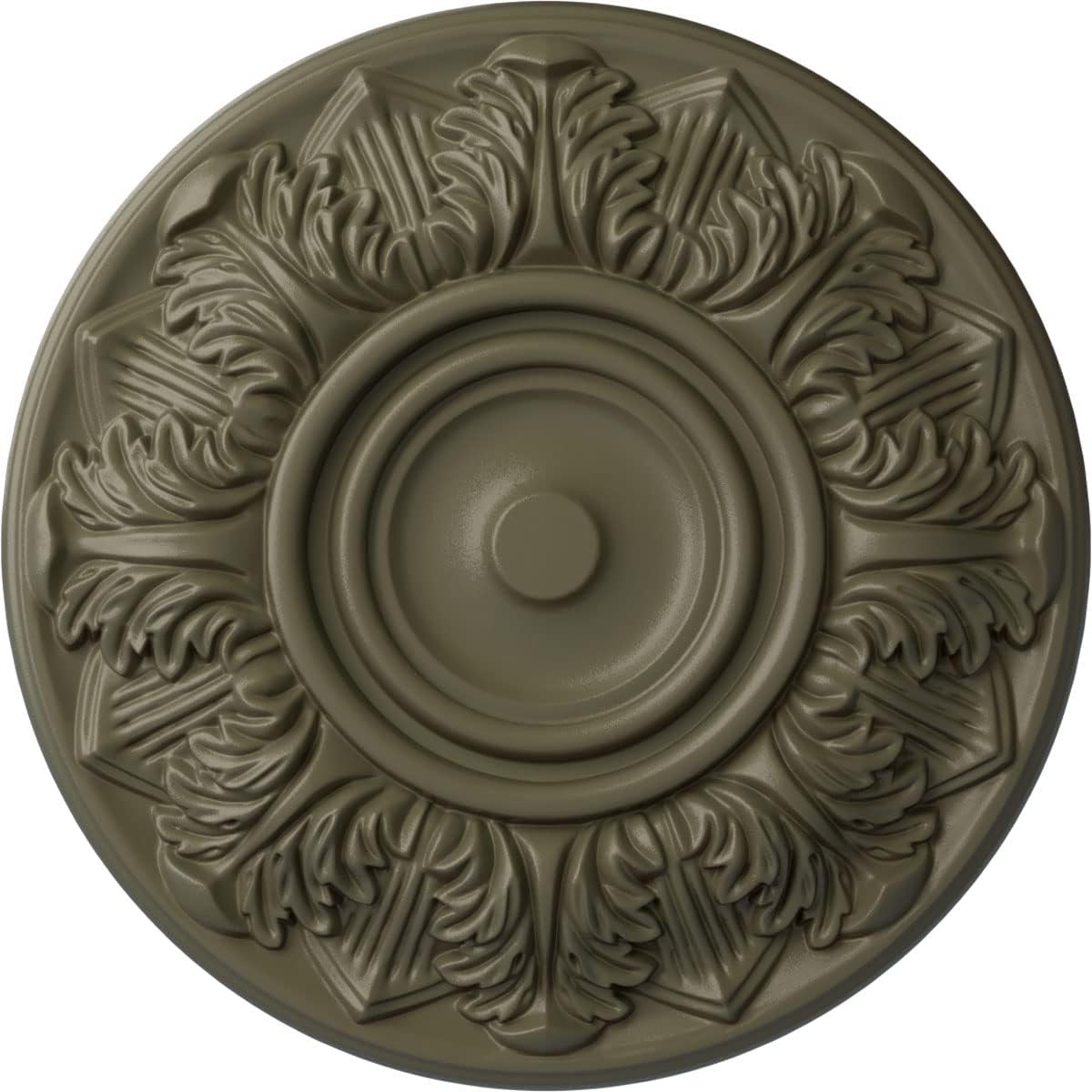 Ekena Millwork CM13WHSSF 13"OD X 1 3/8"P Whitman Ceiling Medallion for Canopies Up to 3 3/4", Spartan Stone