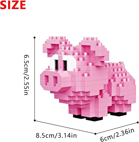 Miniatura 3 de Conjunto de bloques de construcción micro animales para niños y adultos para decoración del hogar y la oficina KLJM-10 (cerrojo, 270 piezas)