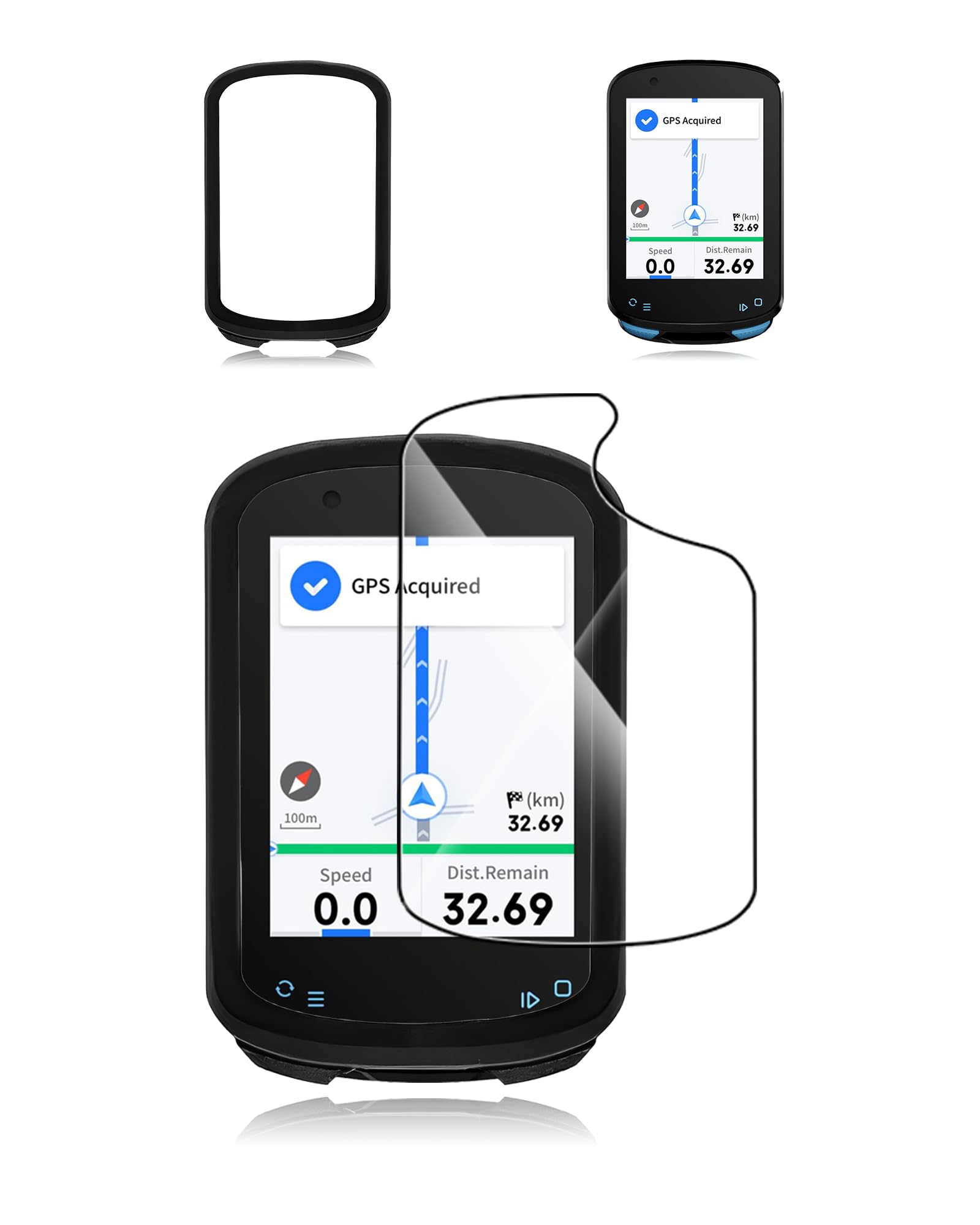 Pokrowiec na komputer rowerowy Geoid CC600 GPS, silikonowe etui ochronne z miękkim ochraniaczem ekranu - odporne na wstrząsy, przyjazne dla skóry i wodoodporne dla zwiększonej trwałości, czarny