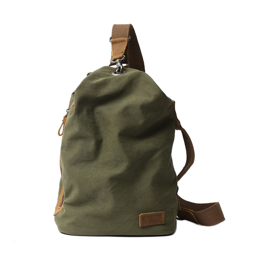 Neuleben Vintage Sling plecak na ramię, płócienny, torba dzienna, torba na klatkę piersiową, w stylu retro, mała torba na ramię, dla kobiet i mężczyzn, na
