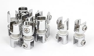 Aexit Zinc Alloy Fall Protection 10mm Thickness Window Glass Shelf Clip Support Safety Clips 10pcs