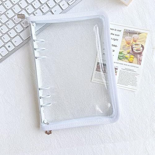 Yumekirara 【ホワイト】バインダー リフィル別売 ラメ入り クリア A5 6穴 コレクトブック カラフル アルバム 収納ケース 韓国 トレカ収納